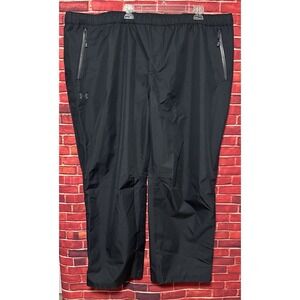 Under Armour UA Stormproof Lined Rain Pants Black Loose Fit Mens 4XL NWT $130